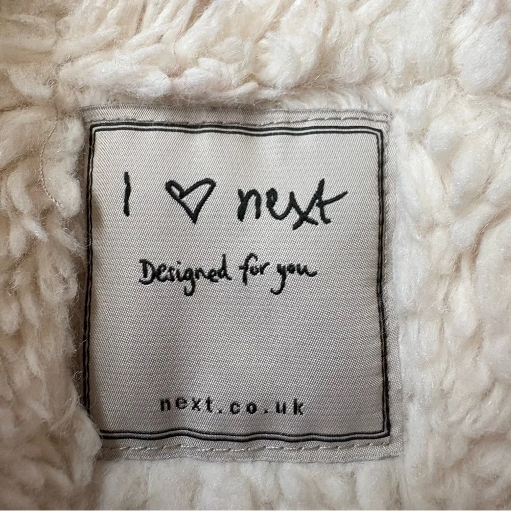Next Pink Puffer Jacket with Faux Fur Hood
